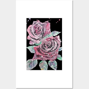 Red Rose Watercolor Painting Posters and Art